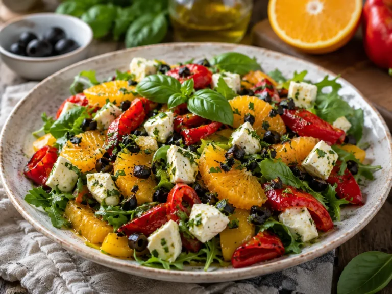Mozzarella-Orangen-Paprika-Salat