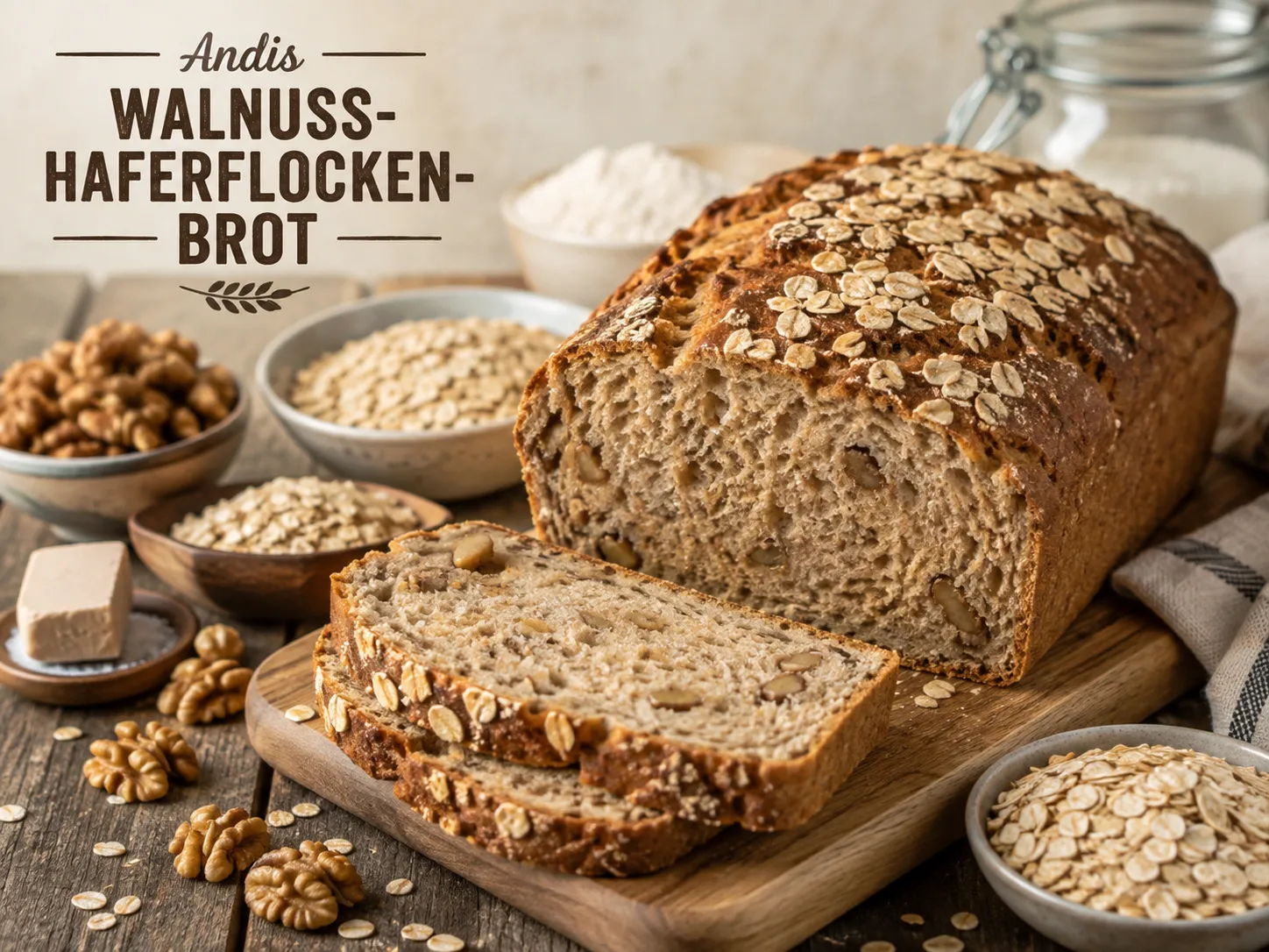 Andis Walnuss-Haferflocken-Brot