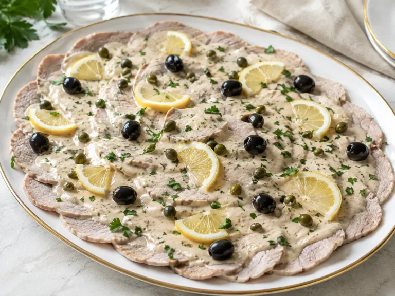 Vitello tonnato mit Zitrone und Kapern