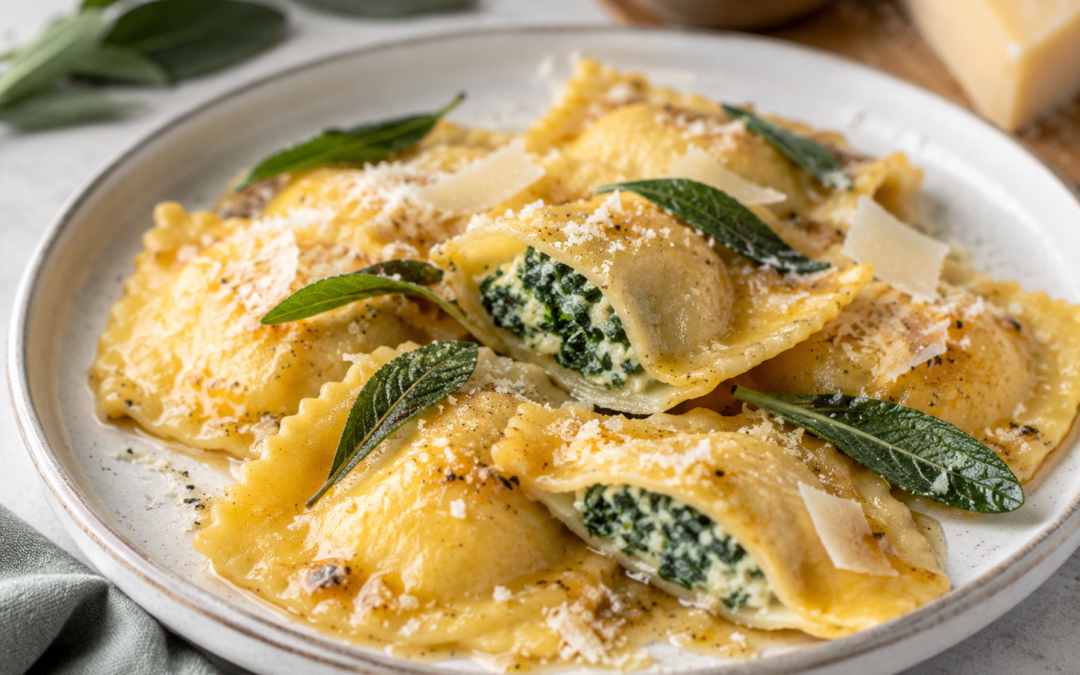 Nudeltaschen mit Spinat-Ricotta-Füllung