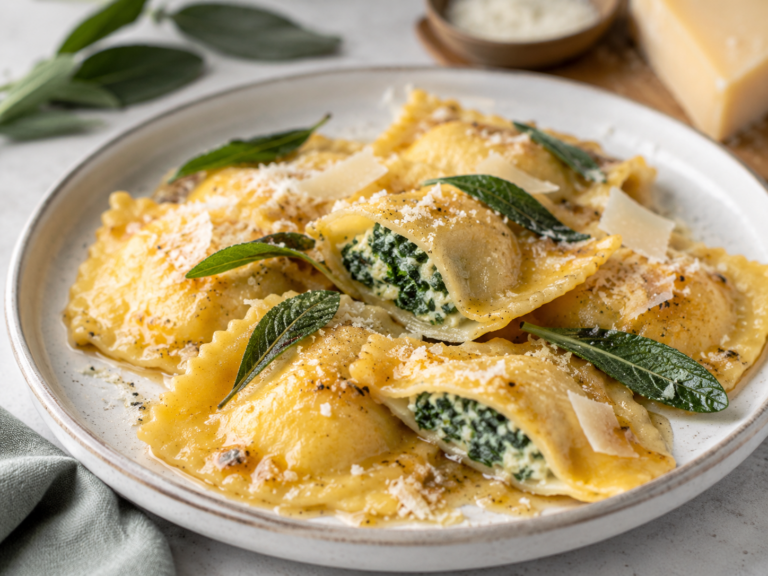 Nudeltaschen mit Spinat-Ricotta-Füllung