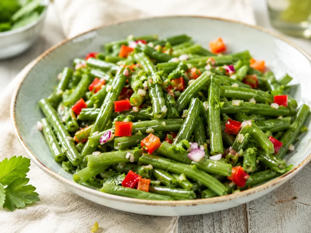Bohnensalat aus grünen Bohnen