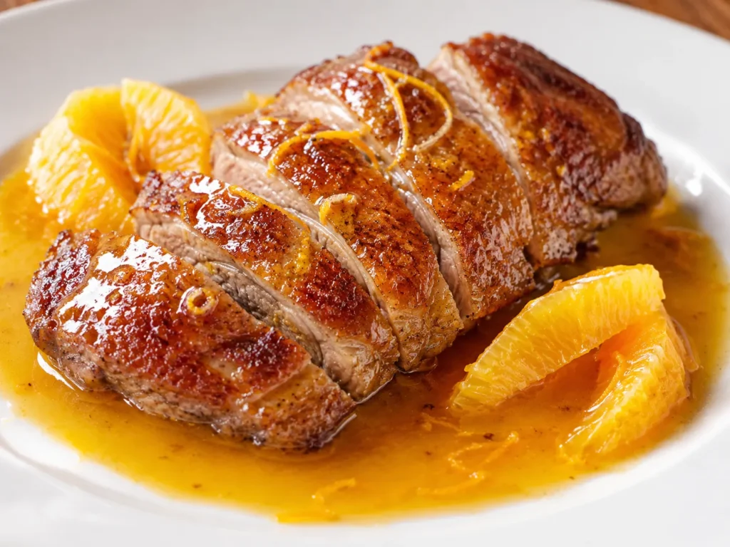 Ente mit Orangensoße – Rezeptfoto im Club der Hobbyköche.