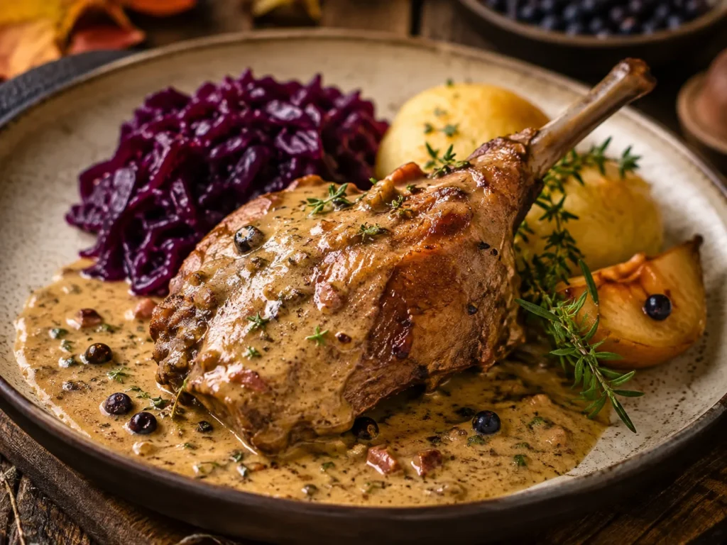 Hasenkeule Wacholderrahm – Rezeptfoto im Club der Hobbyköche.
