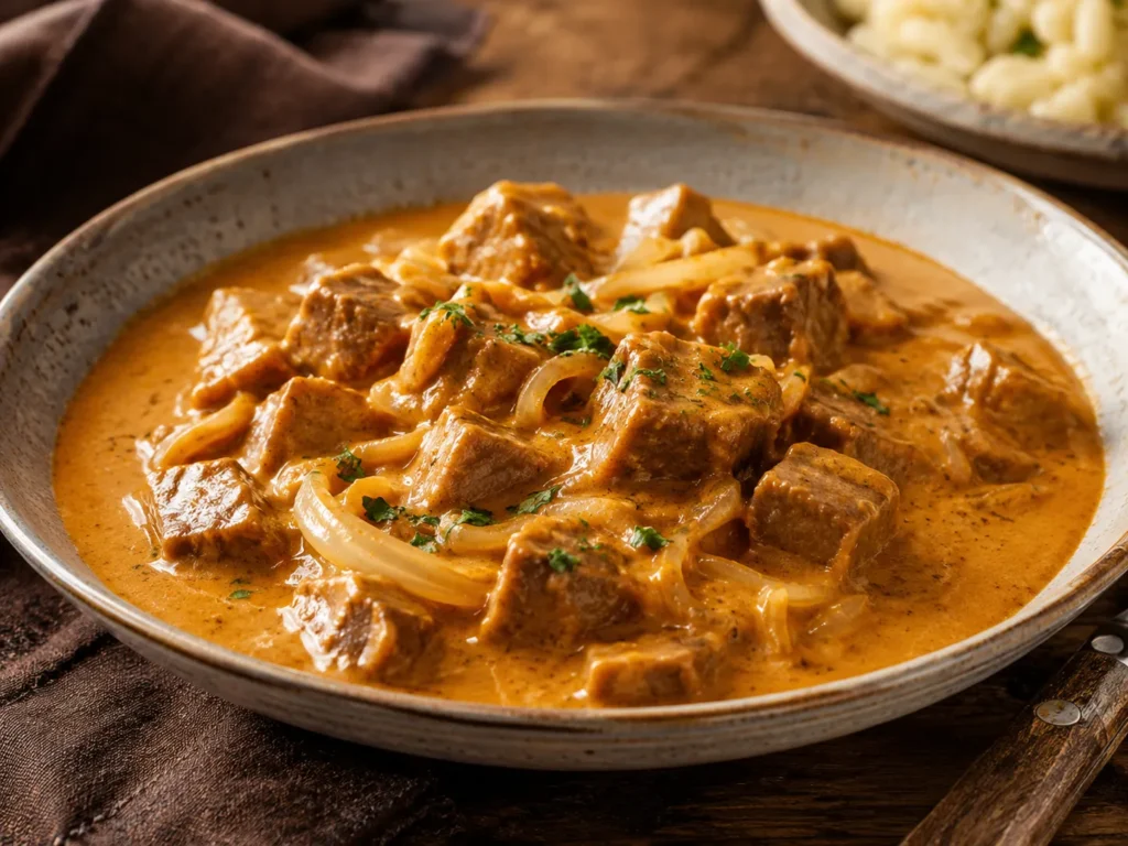 Kalbsrahmgulasch.