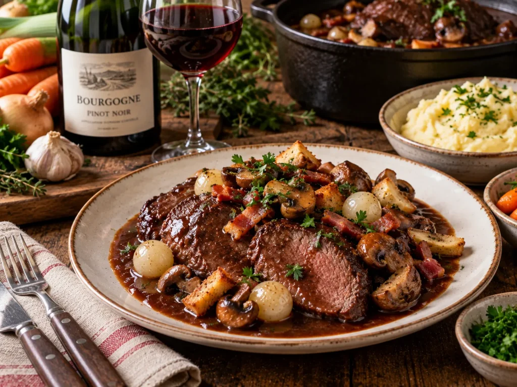 Rinderschmorbraten Burgunder Art