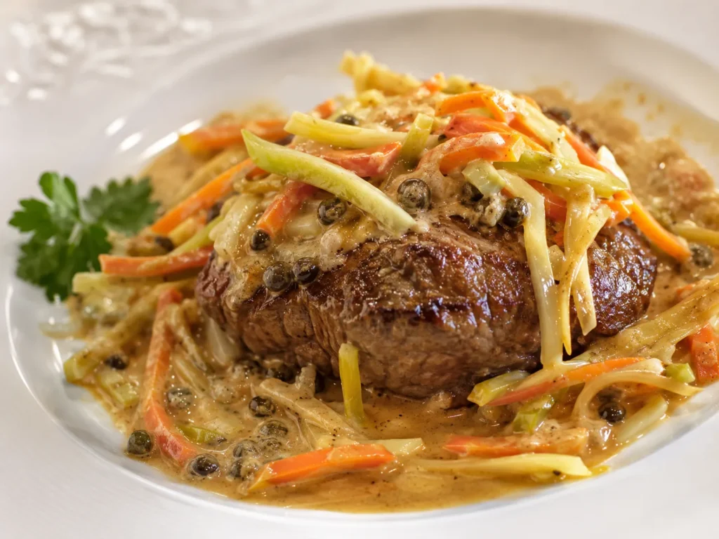 Rezeptfoto: Rlnderhuftsteak Esterhazy.
