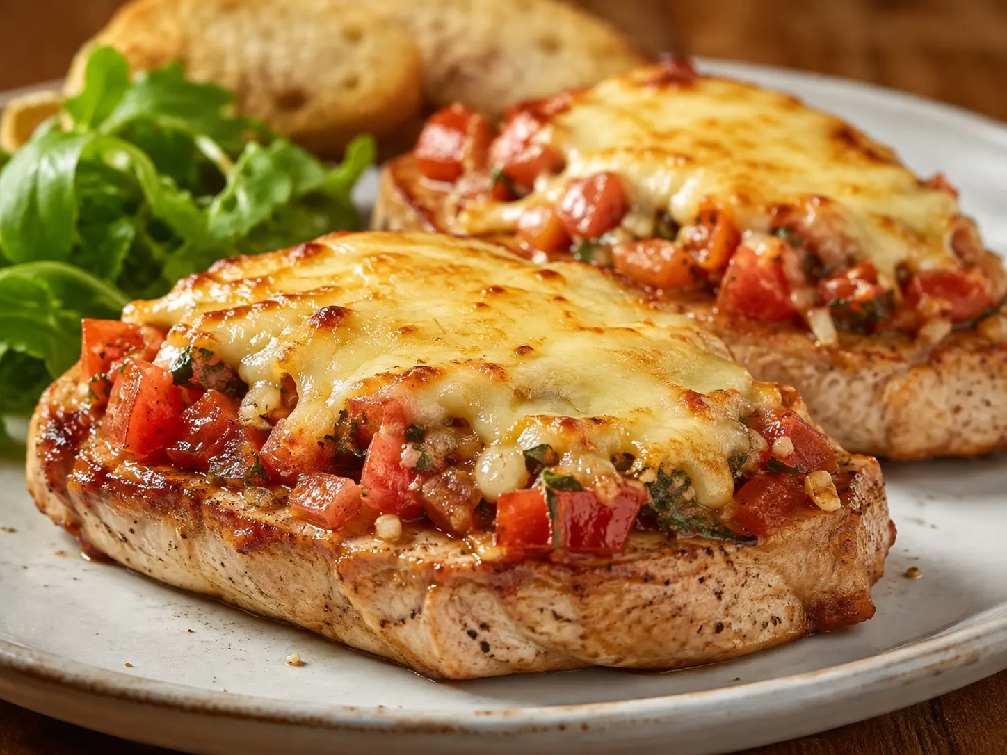 Rezeptfoto: Schweinerueckensteak Waliser Art.