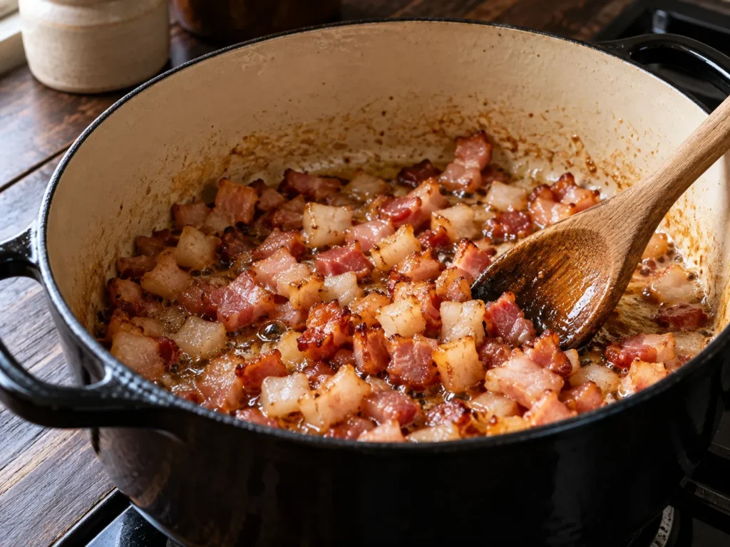 Speck ausbraten