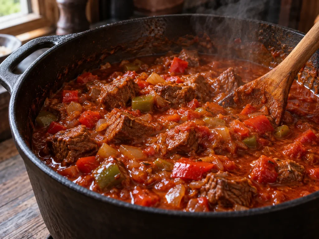 In Ungarn werden Kartoffelwürfel mitgekocht und zum Schluss mit Csipetke (dünn ausgerollter Nudelteig wird gezupft, in Salzwasser gekocht, abgespült) ergänzt.