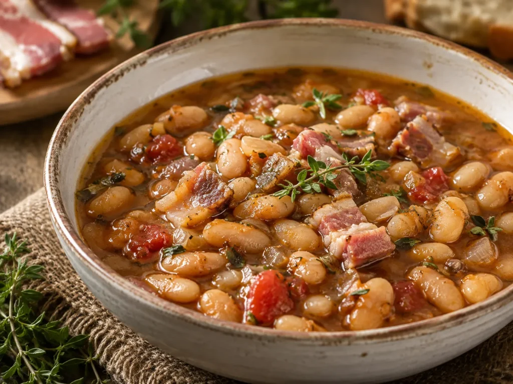 Rezeptfoto: Weißer Bohneneintopf.