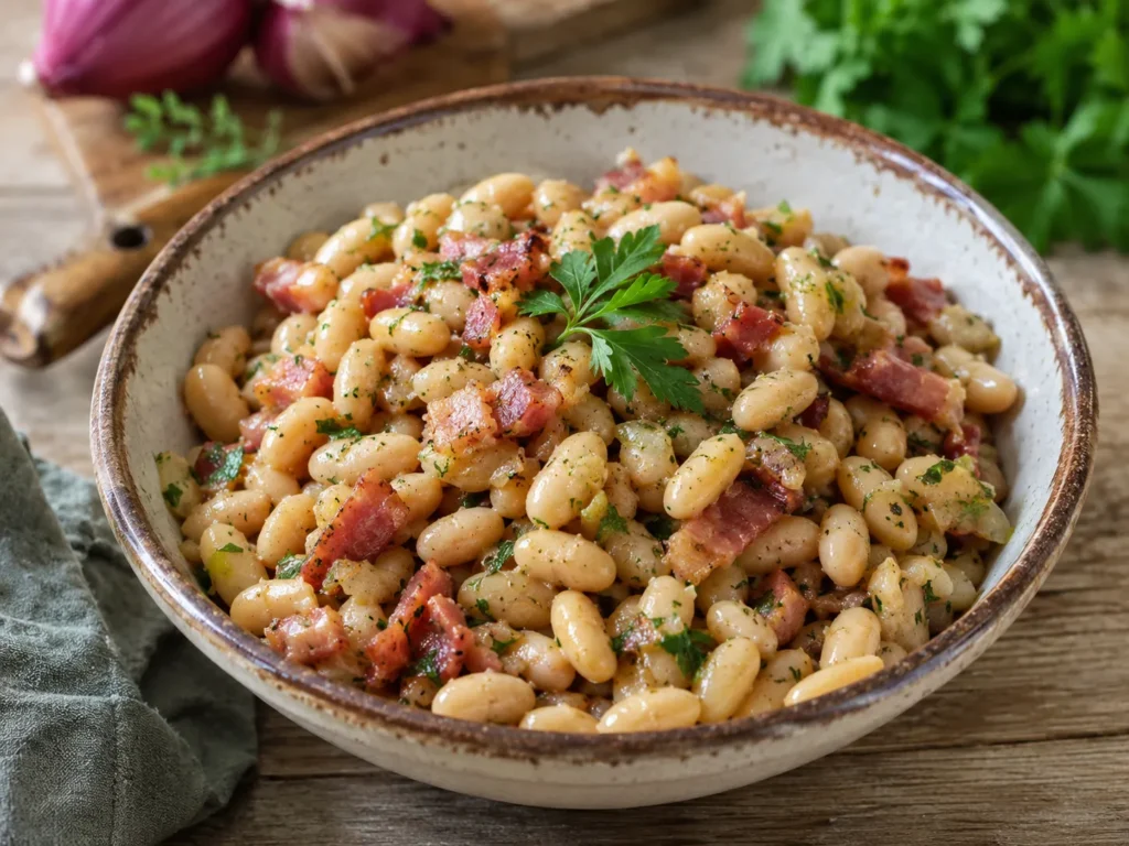 Bohnensalat mit Speck