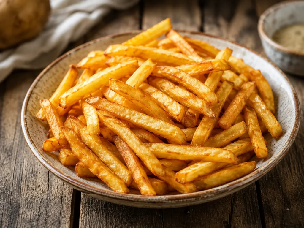Frittierte kartoffelstaebchen – Rezeptfoto im Club der Hobbyköche.